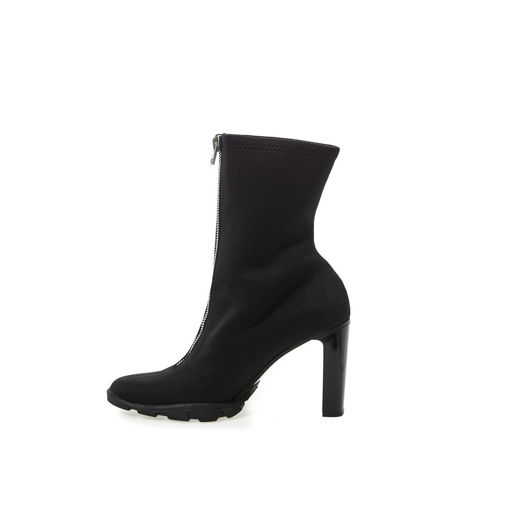 Sleek Neoprene Leather Boots