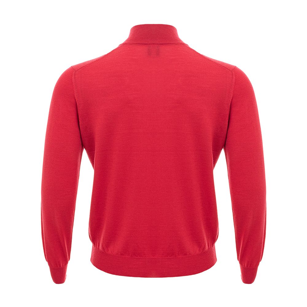 Gran Sasso Elegant Wool T-Shirt in Rich Red