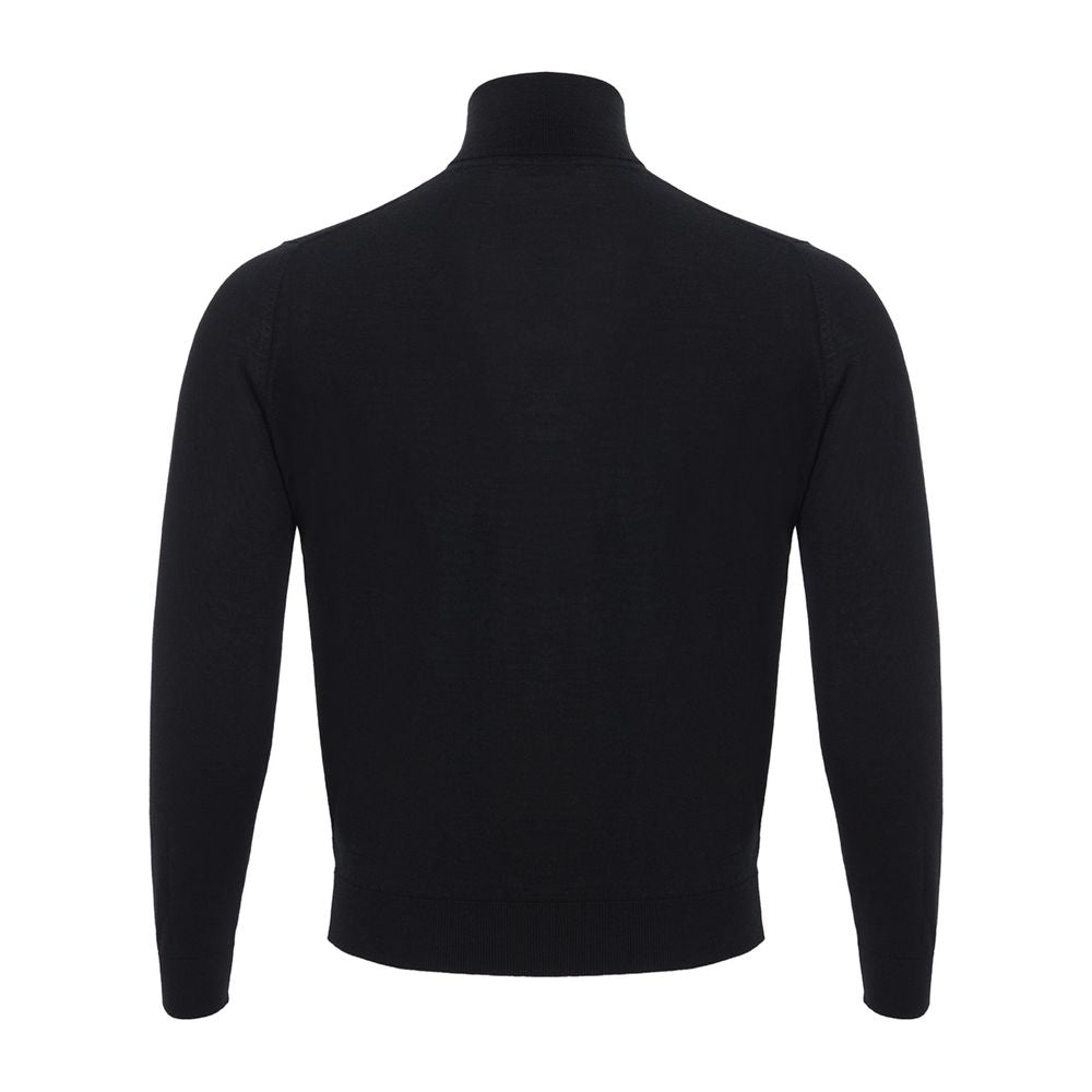 Colombo Elegant Black Cashmere Sweater for Men