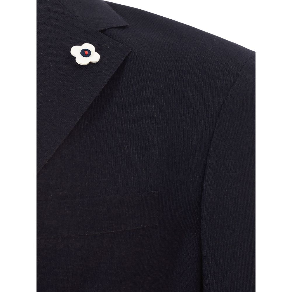 Lardini Elegant Blue Cotton Jacket