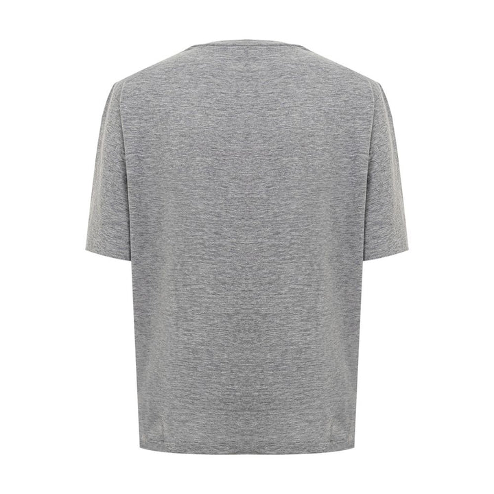 Chic Gray Cotton Tee for the Modern Woman