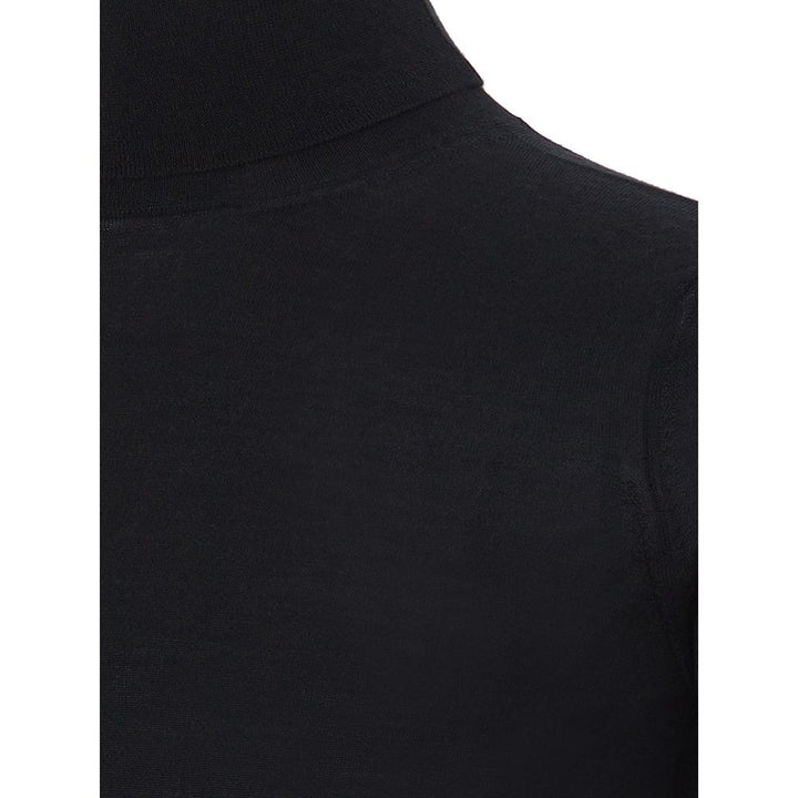 Colombo Elegant Black Cashmere Sweater for Men