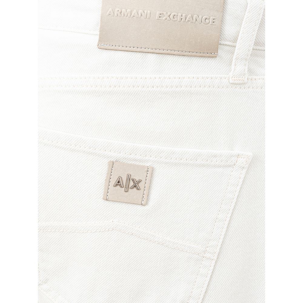 Armani Exchange Elegant White Cotton Trousers for Men