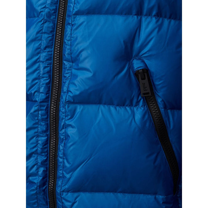 Add Elevate Your Style in a Sleek Blue Polyamide Jacket