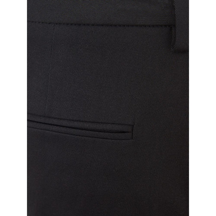 Lardini Elegant Black Cotton Trousers for Women