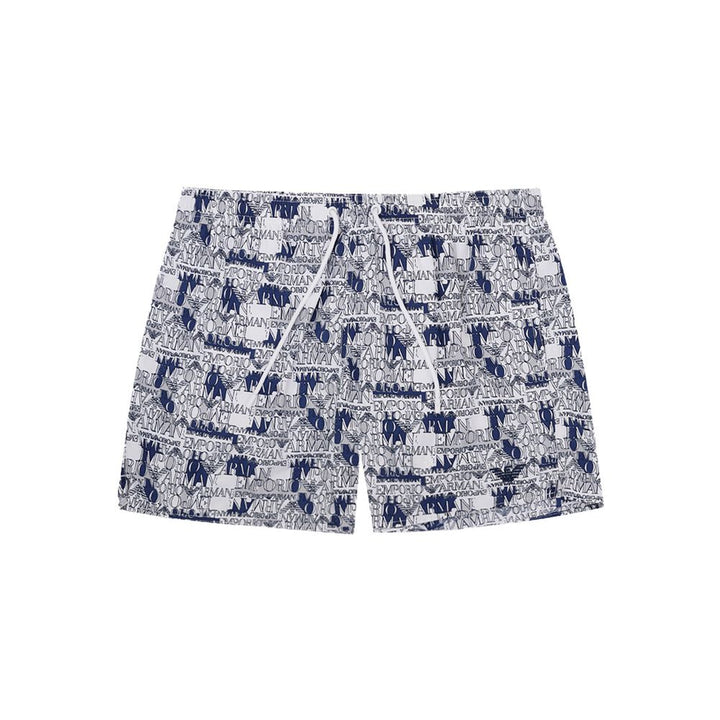 Emporio Armani Elegant White Swim Shorts for the Modern Man