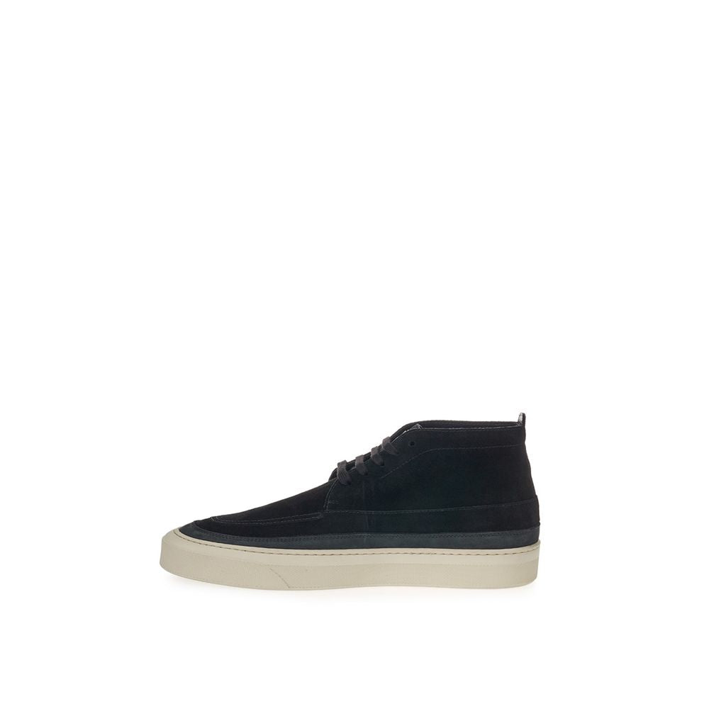 Lardini Chic Suede Sneakers in Timeless Black