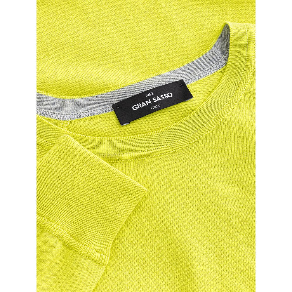 Gran Sasso Radiant Yellow Italian Cotton Sweater