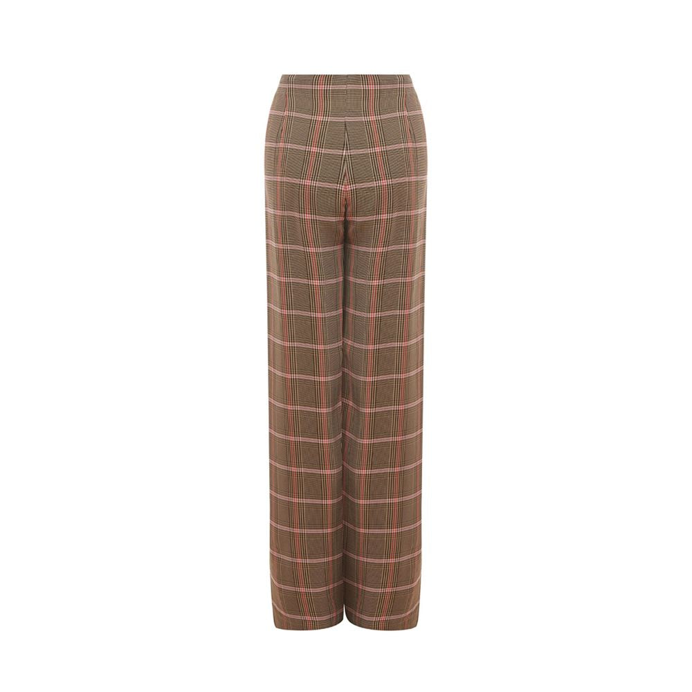 Lardini Elegant Brown Viscose Pants for Sophisticated Style