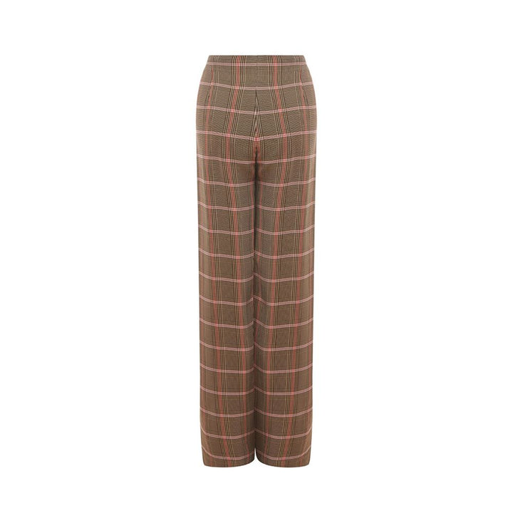 Lardini Elegant Brown Viscose Pants for Sophisticated Style