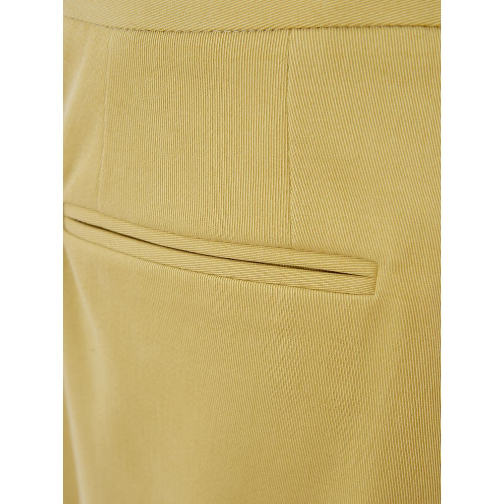 Lardini Elegant Golden Cotton Trousers