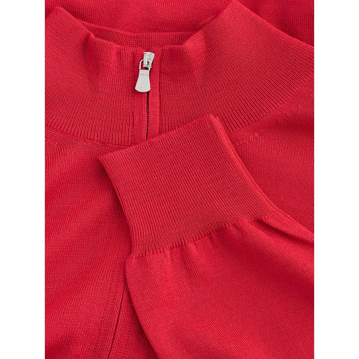 Gran Sasso Elegant Wool T-Shirt in Rich Red