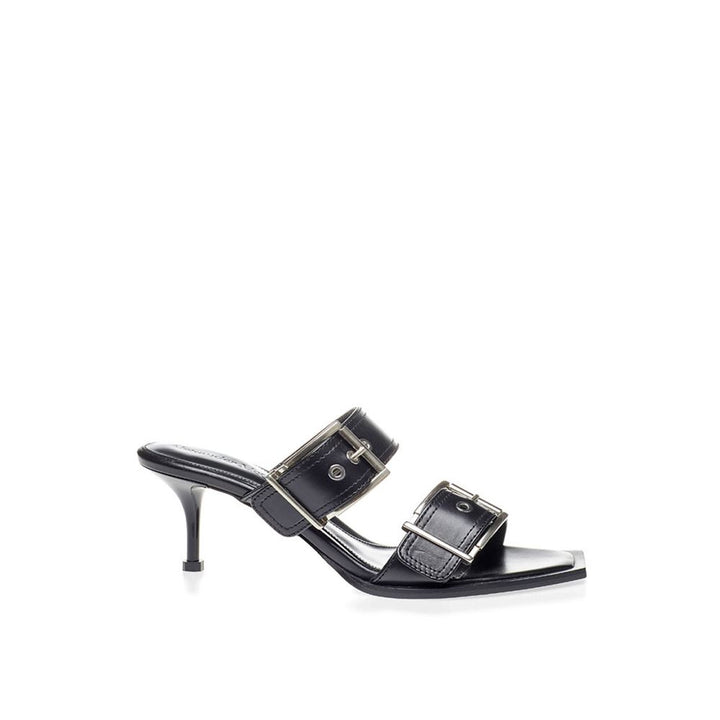 Alexander Mcqueen Elegant Leather Stiletto Sandals