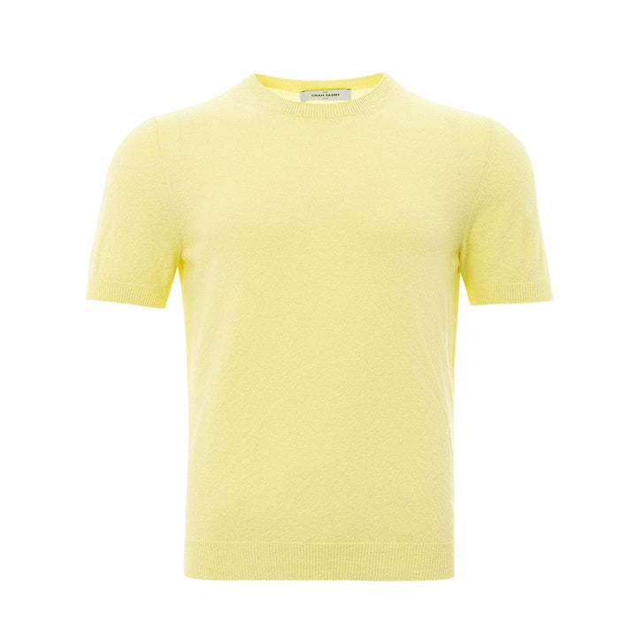 Gran Sasso Elegant Cotton Yellow Tee for Men