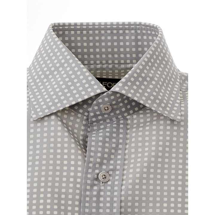 Tom Ford Elegant Gray Cotton Men's Dress Shirt