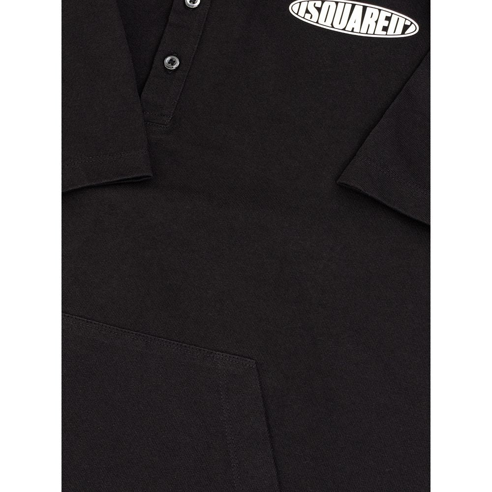 Dsquared² Black Cotton Polo Shirt