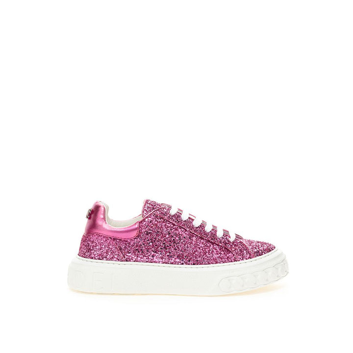 Casadei Chic Fuchsia Leather Sneakers