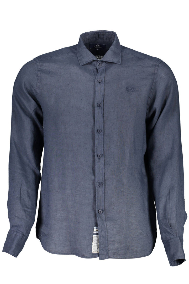 La Martina Blue Linen Shirt