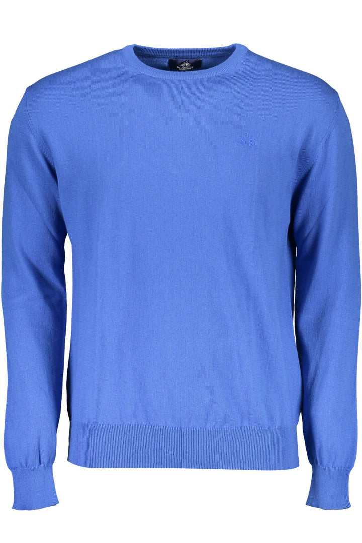 La Martina Blue Cotton Sweater