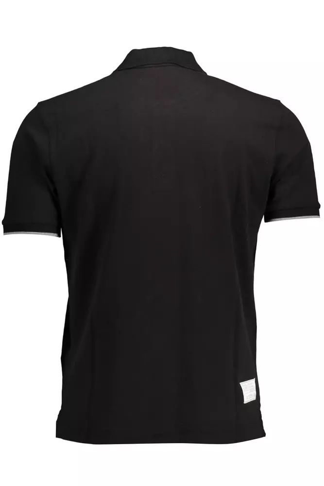 La Martina Black Cotton Polo Shirt