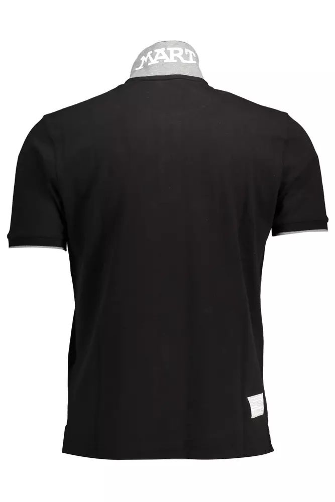 La Martina Black Cotton Polo Shirt