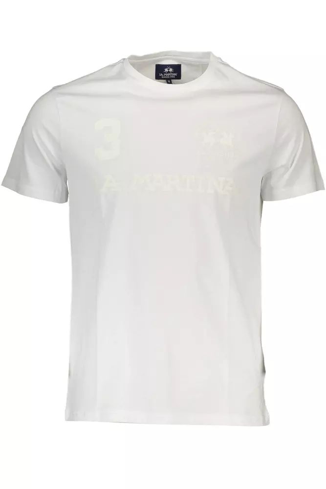 La Martina White Cotton T-Shirt