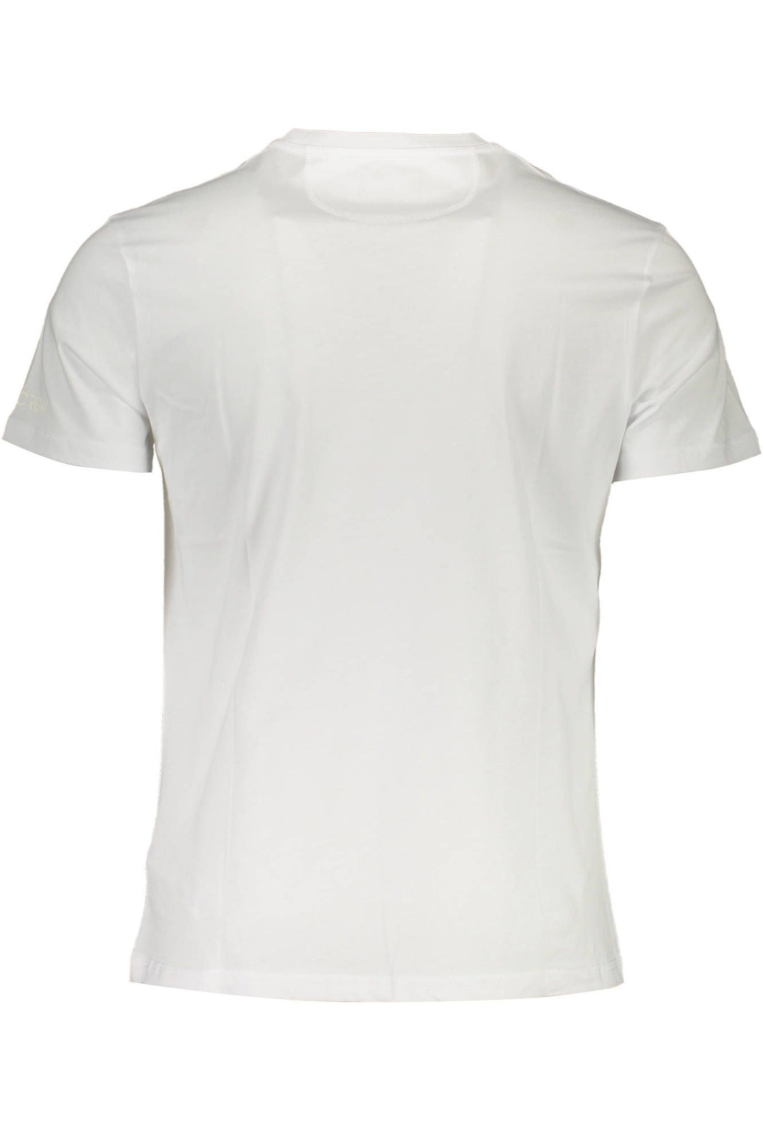 La Martina Elegant White Crew Neck Tee with Signature Print