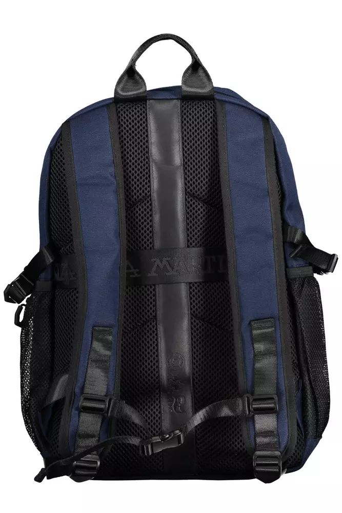 La Martina Blue Polyester Backpack