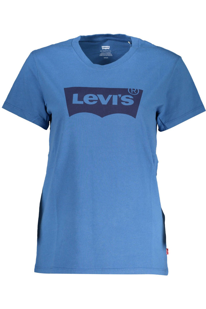 Levi's Elegant Blue Cotton Tee with Classic Print