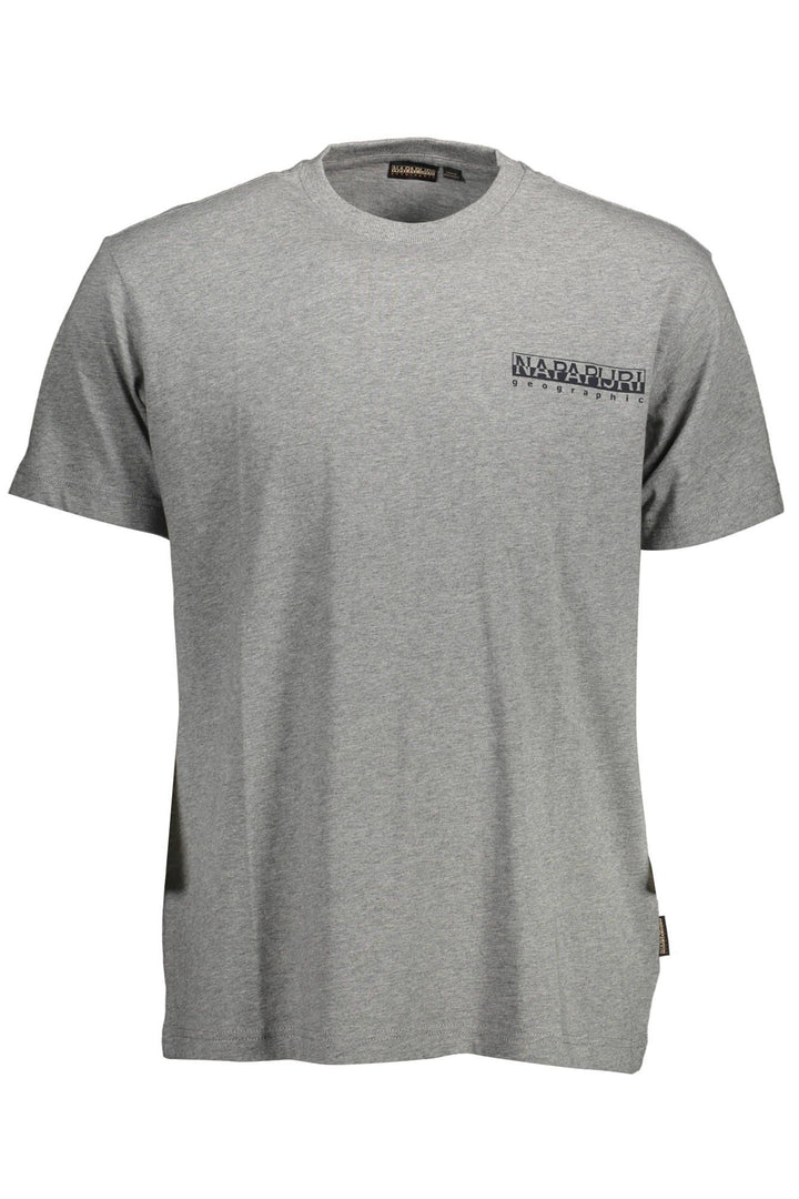 Napapijri Chic Crew Neck Logo Tee in Gray