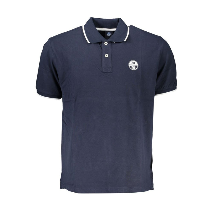 Blue Cotton Polo Shirt