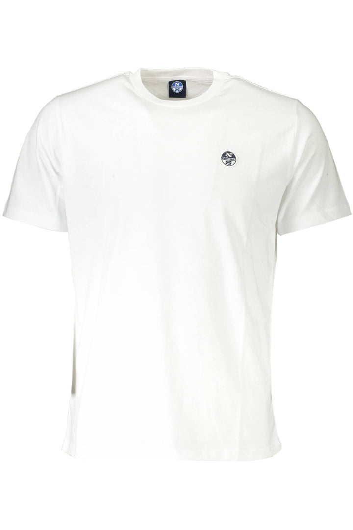 North Sails Chic White Cotton Tee with Logo Accent