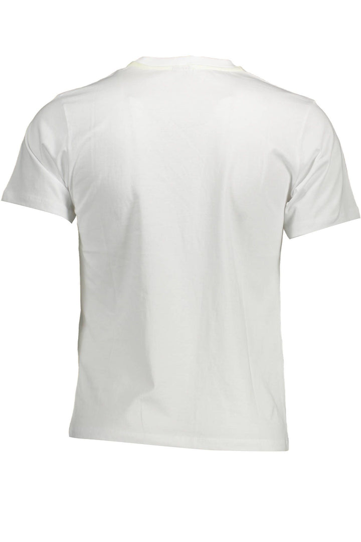 North Sails Classic White Round Neck Tee with Logo Print