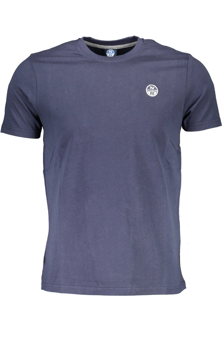 North Sails Blue Cotton Casual Round Neck Tee