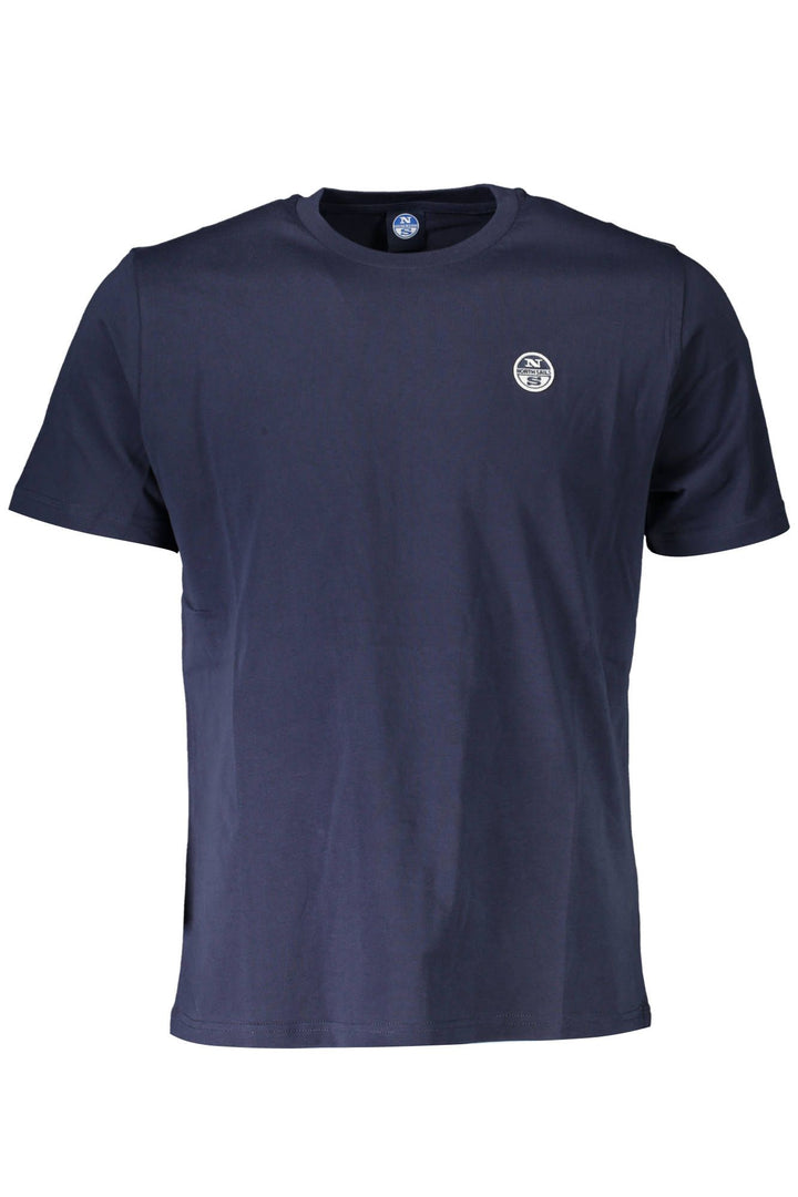 North Sails Chic Blue Cotton Tee with Sleek Logo Detail