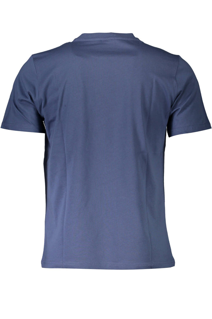 North Sails Blue Printed Round Neck Tee with Logo