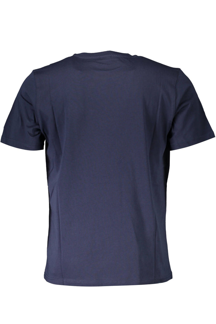 North Sails Chic Blue Cotton Tee with Sleek Logo Detail