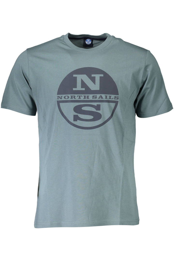 North Sails Green Cotton Logo Tee with Stylish Print