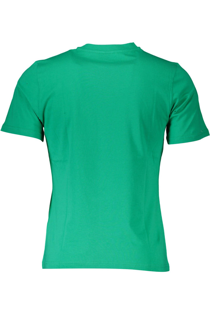 North Sails Green Cotton Logo Tee with Round Neck