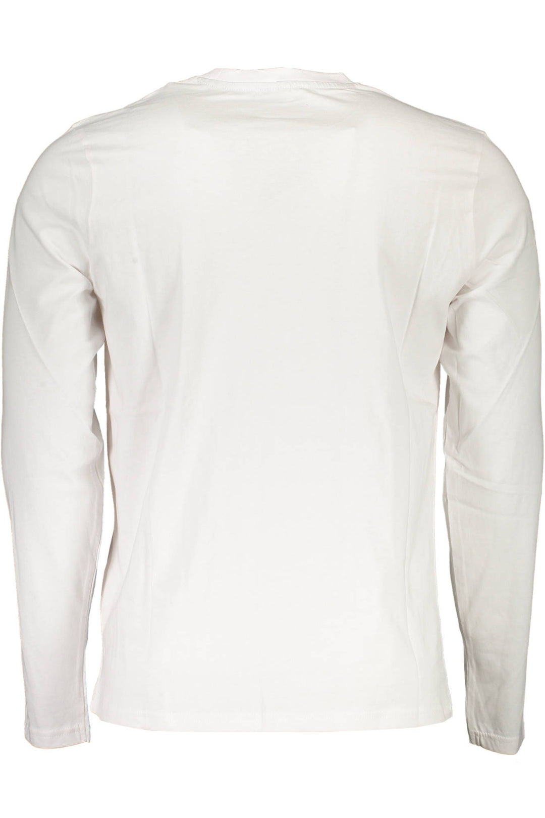 Sleek White Cotton T-Shirt with Stylish Print