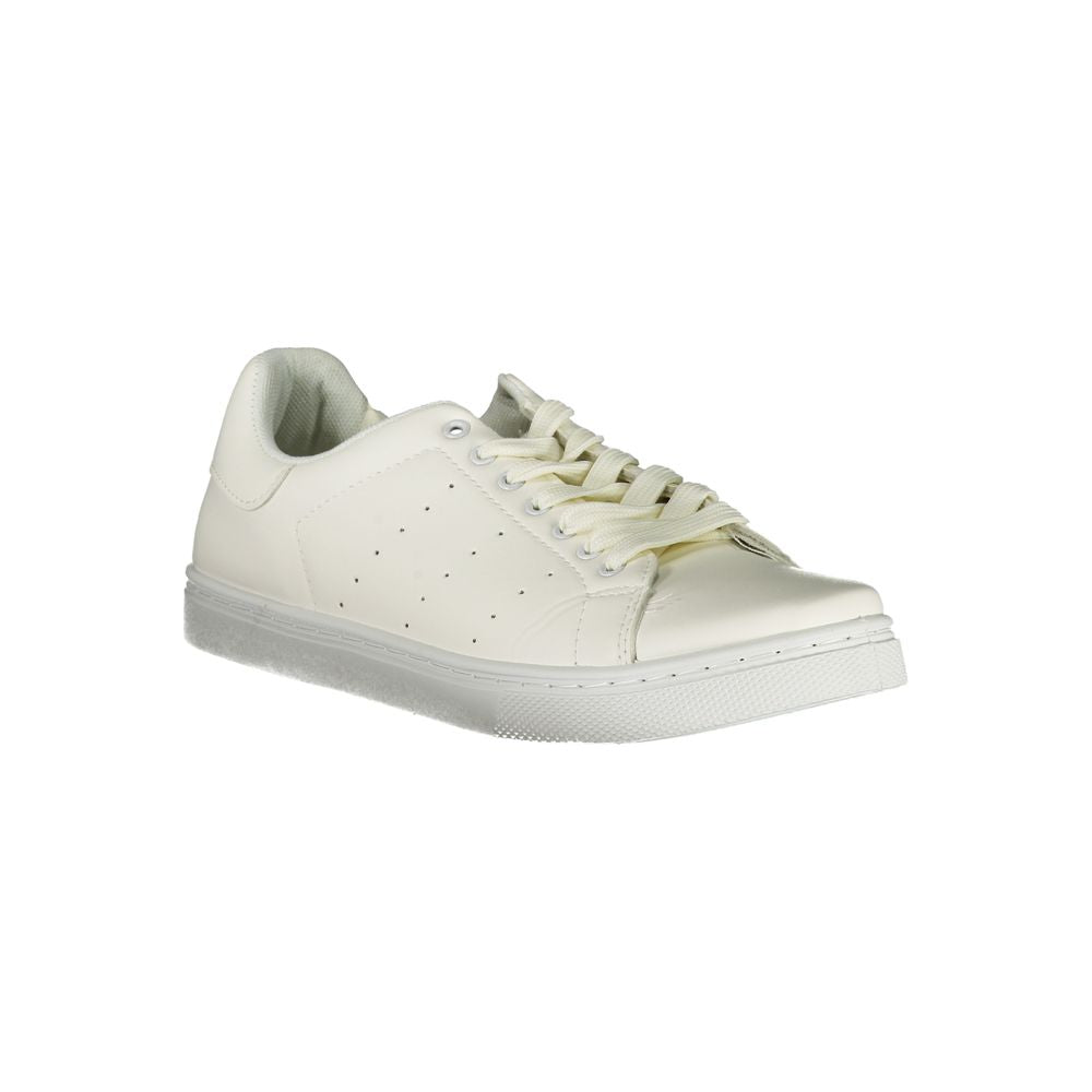 White Polyester Sneaker