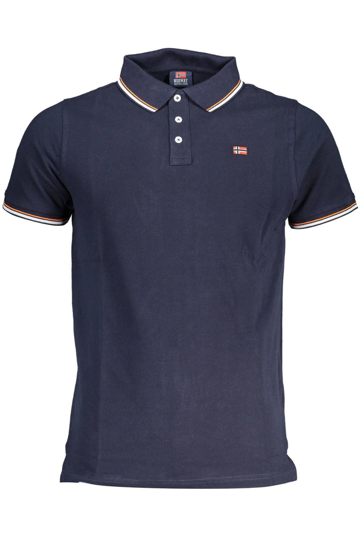 Norway 1963 Classic Blue Polo with Contrasting Accents