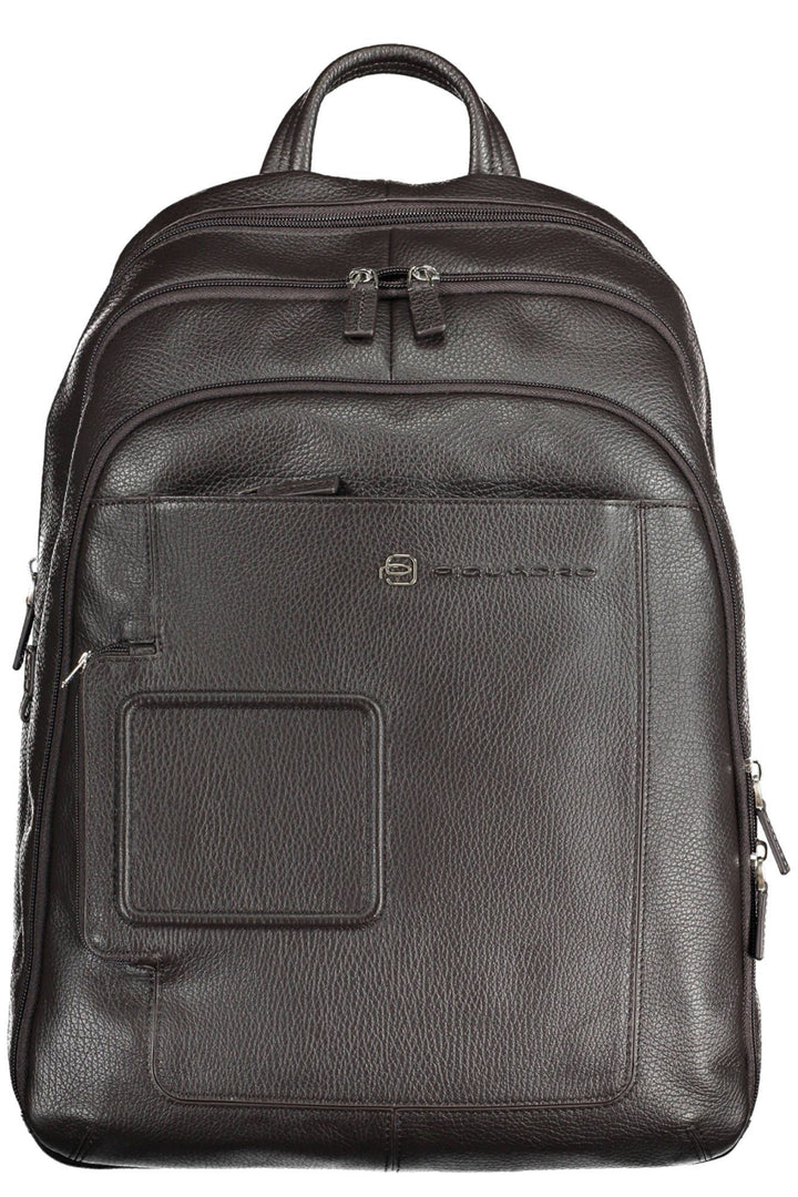 Piquadro Brown Leather Backpack