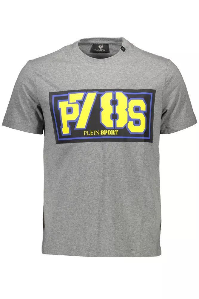 Plein Sport Gray Cotton T-Shirt