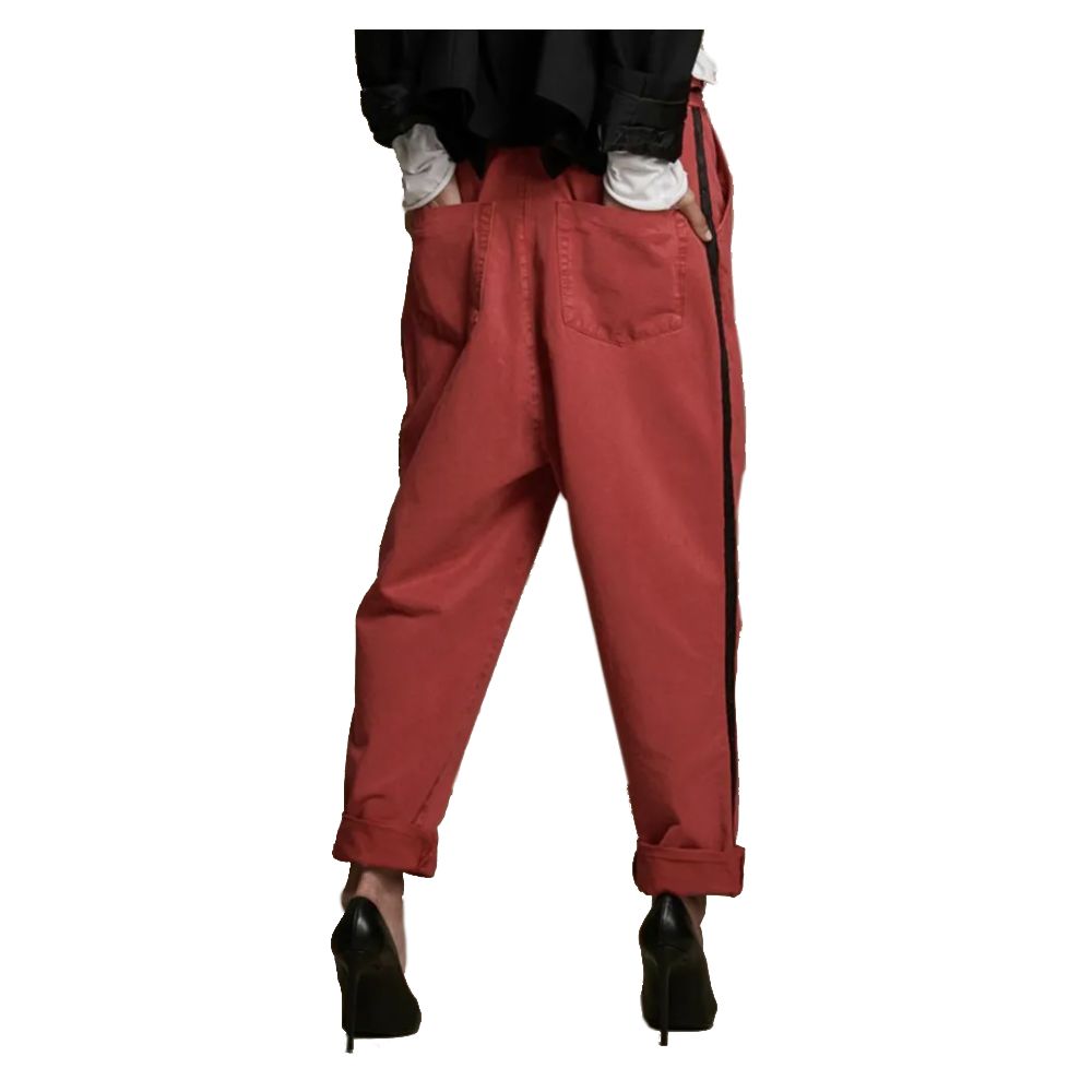 Red Cotton Jeans & Pant