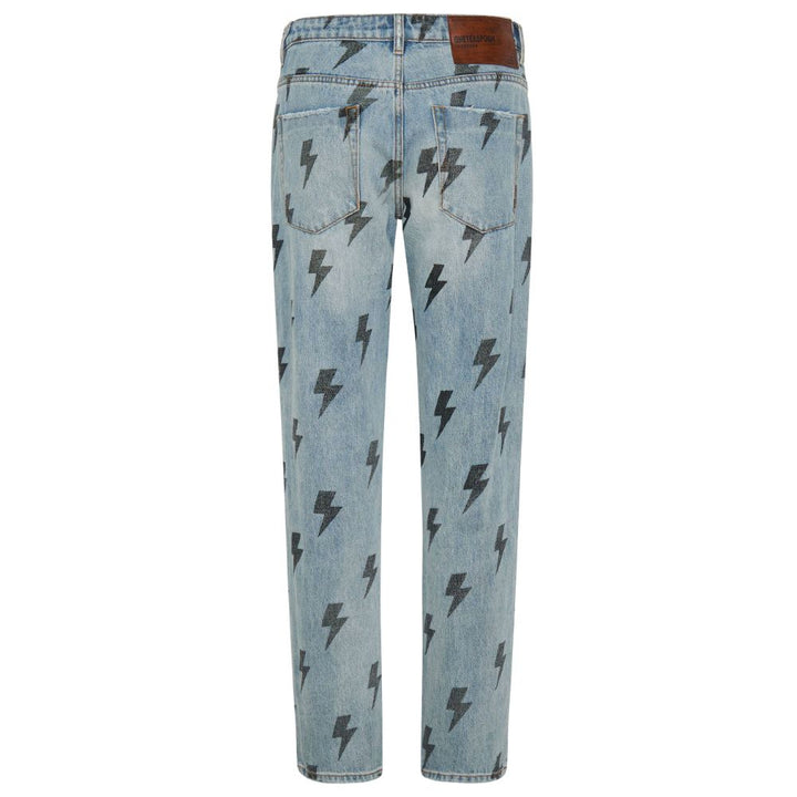 Light Blue Cotton Jeans & Pant