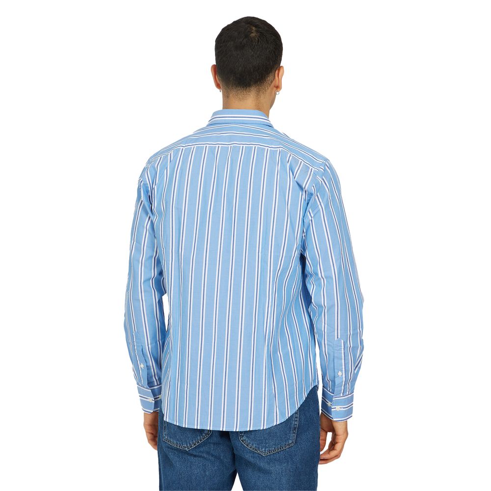 La Martina Blue Cotton Shirt