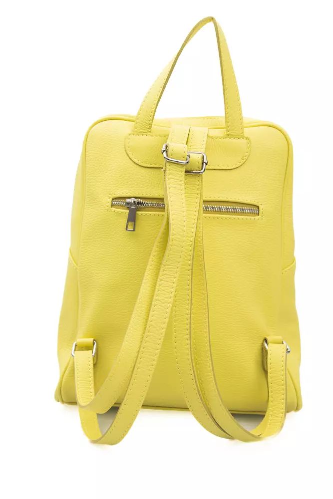 Sunshine Yellow Leather Backpack