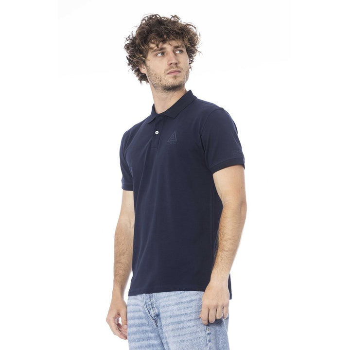 Blue Cotton Polo Shirt