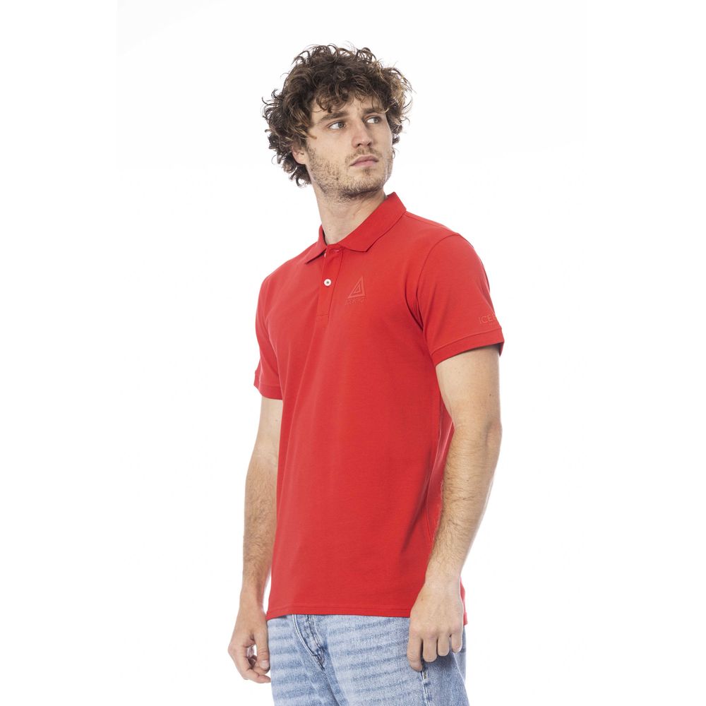 Iceberg Red Cotton Polo Shirt